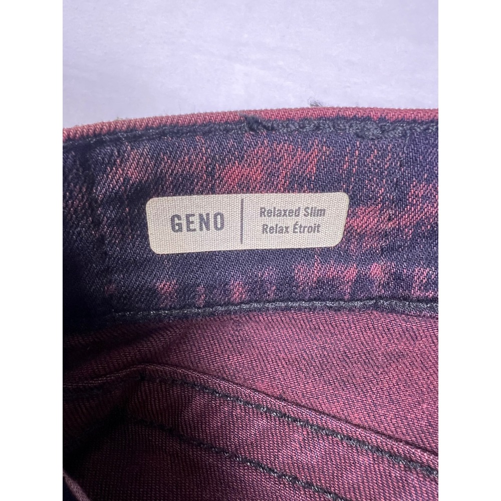 True Religion Men 38 Geno Relaxed Slim Jeans Purple Black Acid Wash USA Made Y2K - Picture 7 of 12